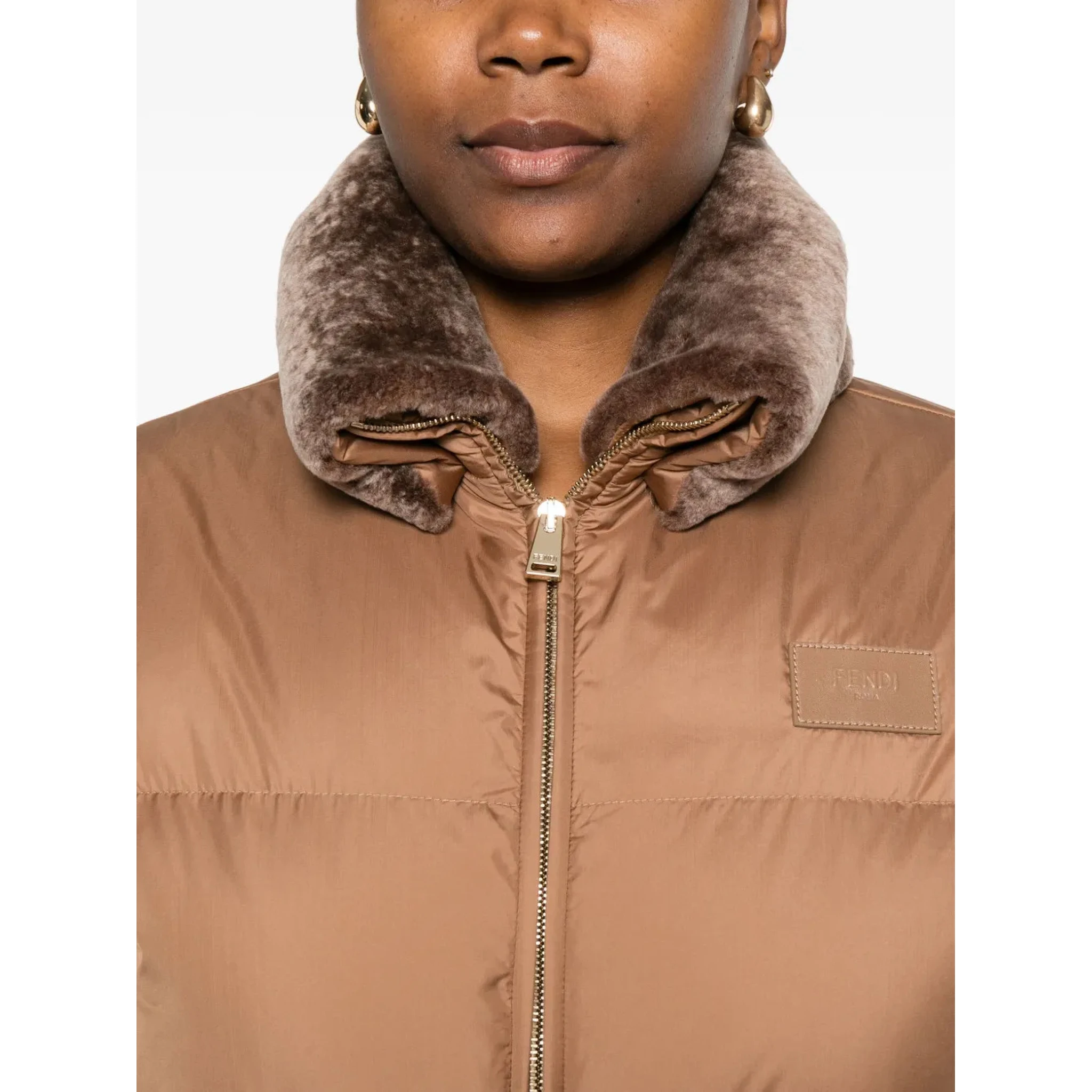 Fendi Coats Brown