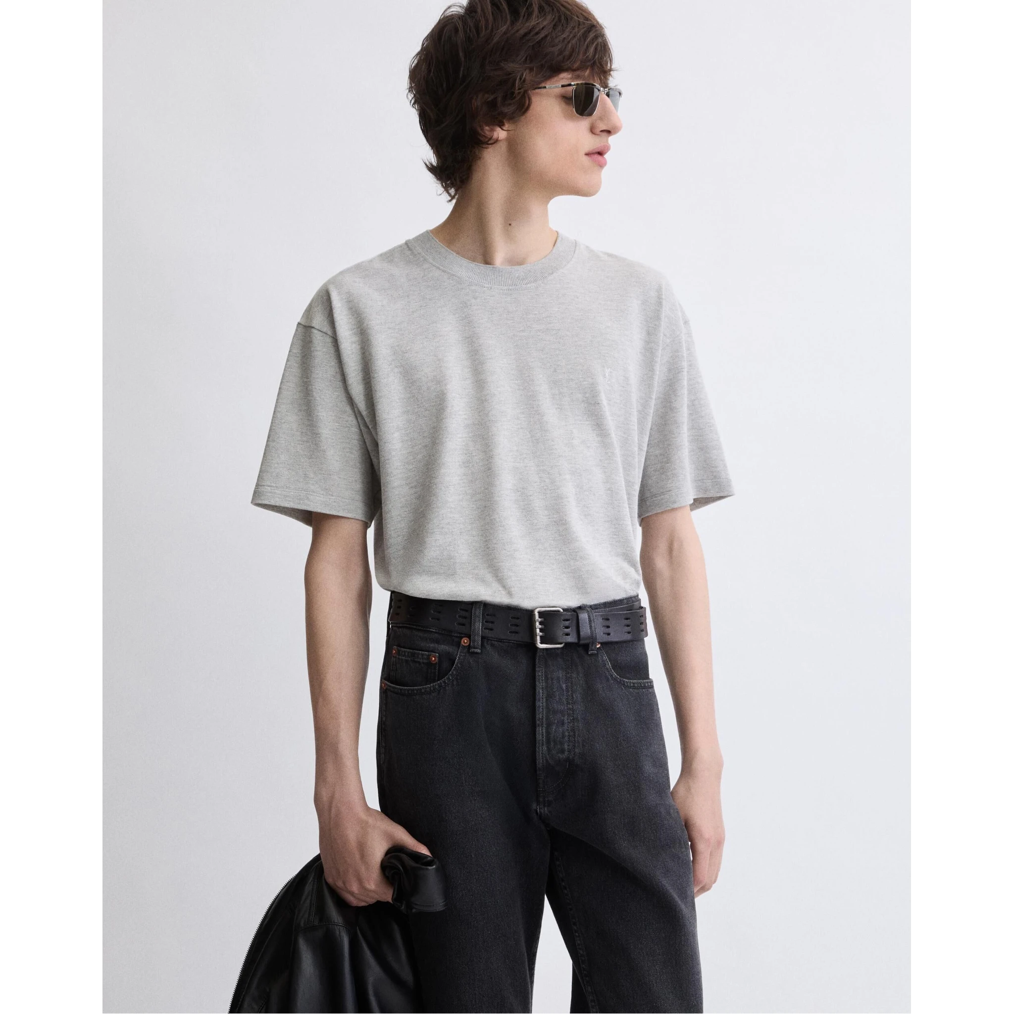 Saint Laurent  T-shirts and Polos Grey