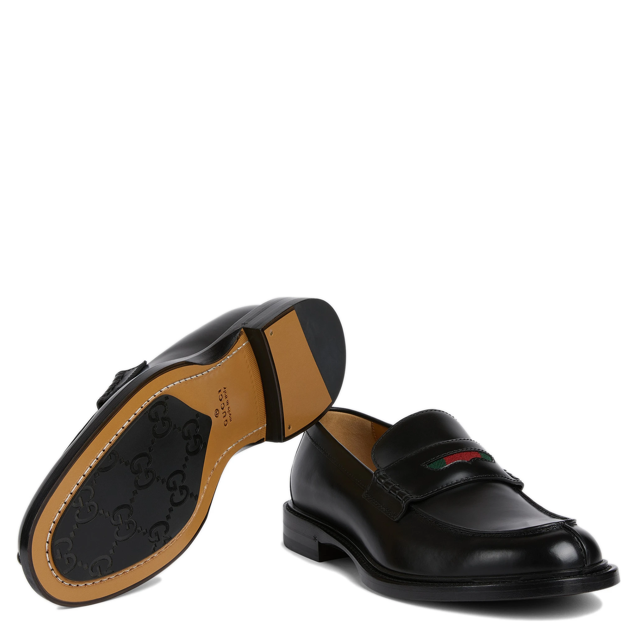 حذاء غوتشي مسطح أسود