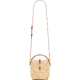 Raffia bucket bag