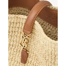 Raffia bucket bag