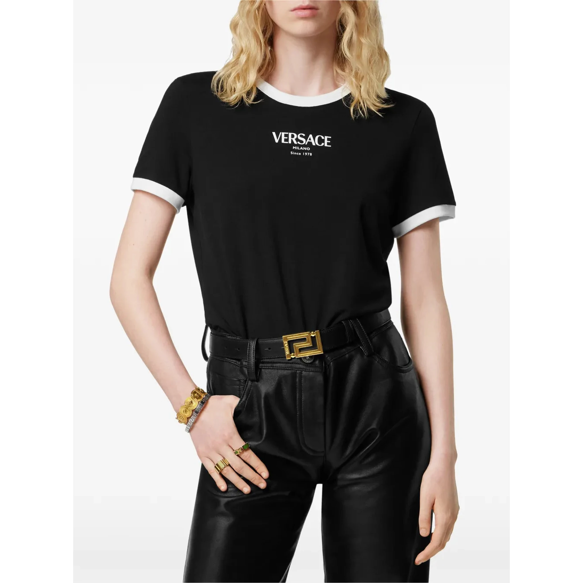 Versace T-shirts and Polos Black