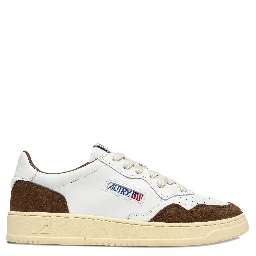 logo-patch leather sneakers