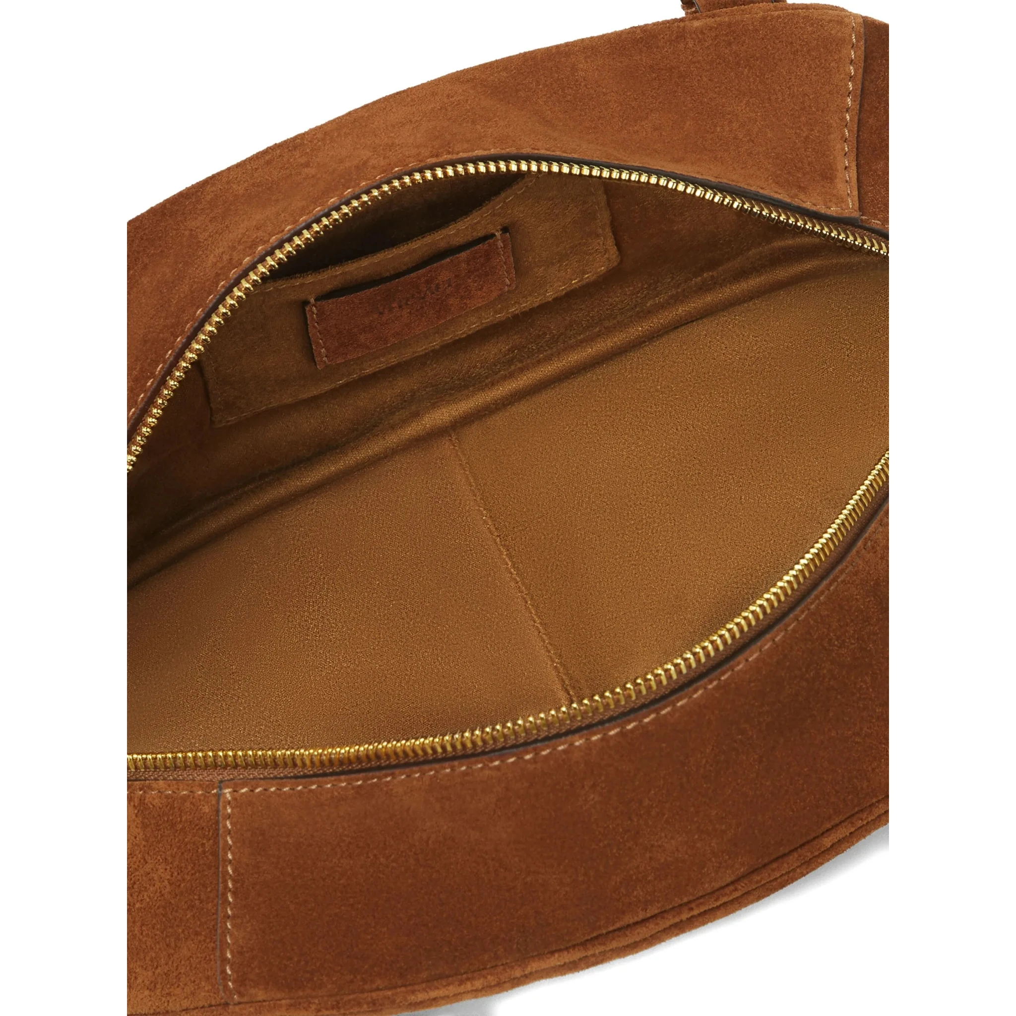 Tag suede bowling shoulder bag