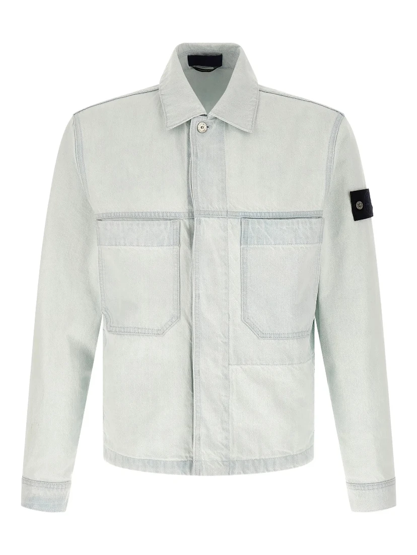Stone Island Jackets Clear Blue