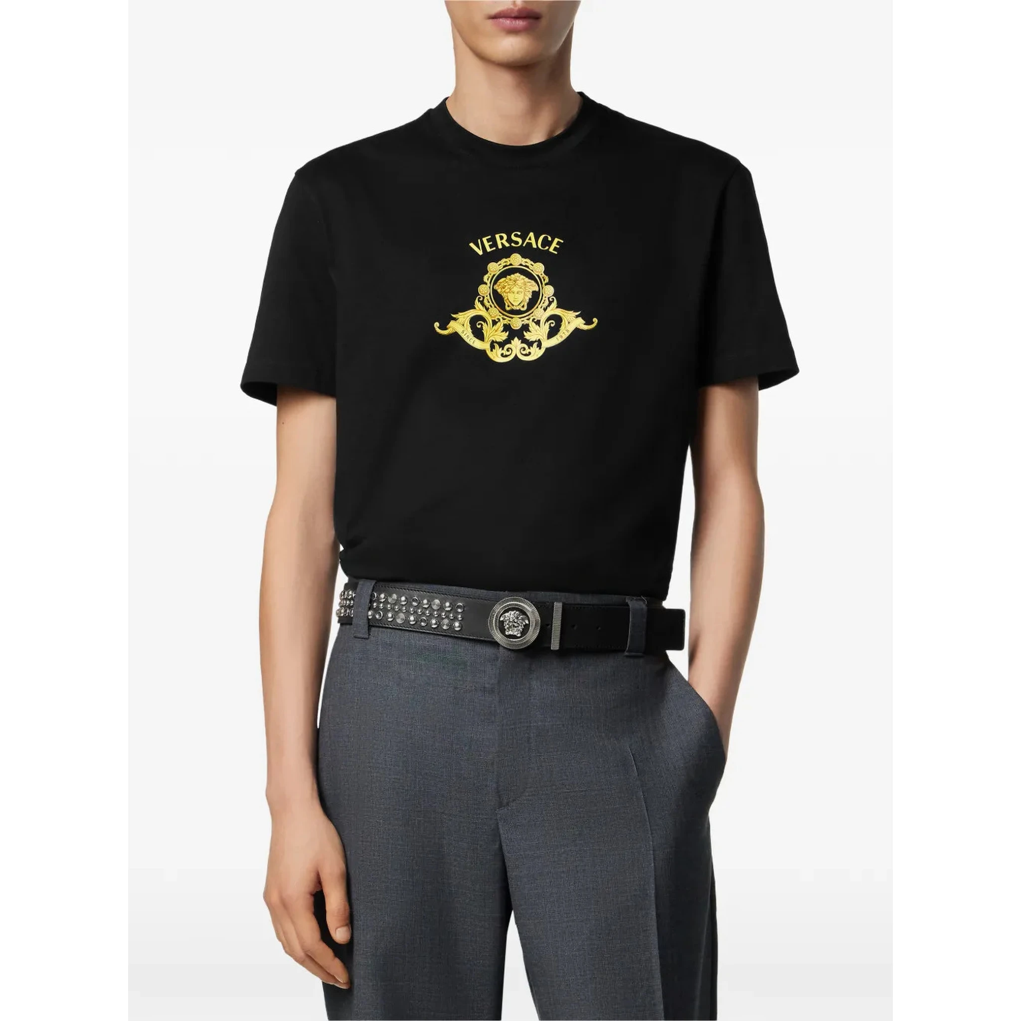 Versace T-shirts and Polos Black