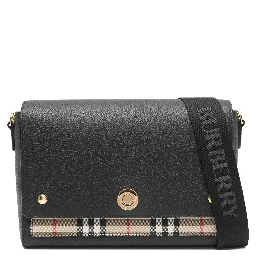 Note Medium Leather & Vintage Check Crossbody Bag