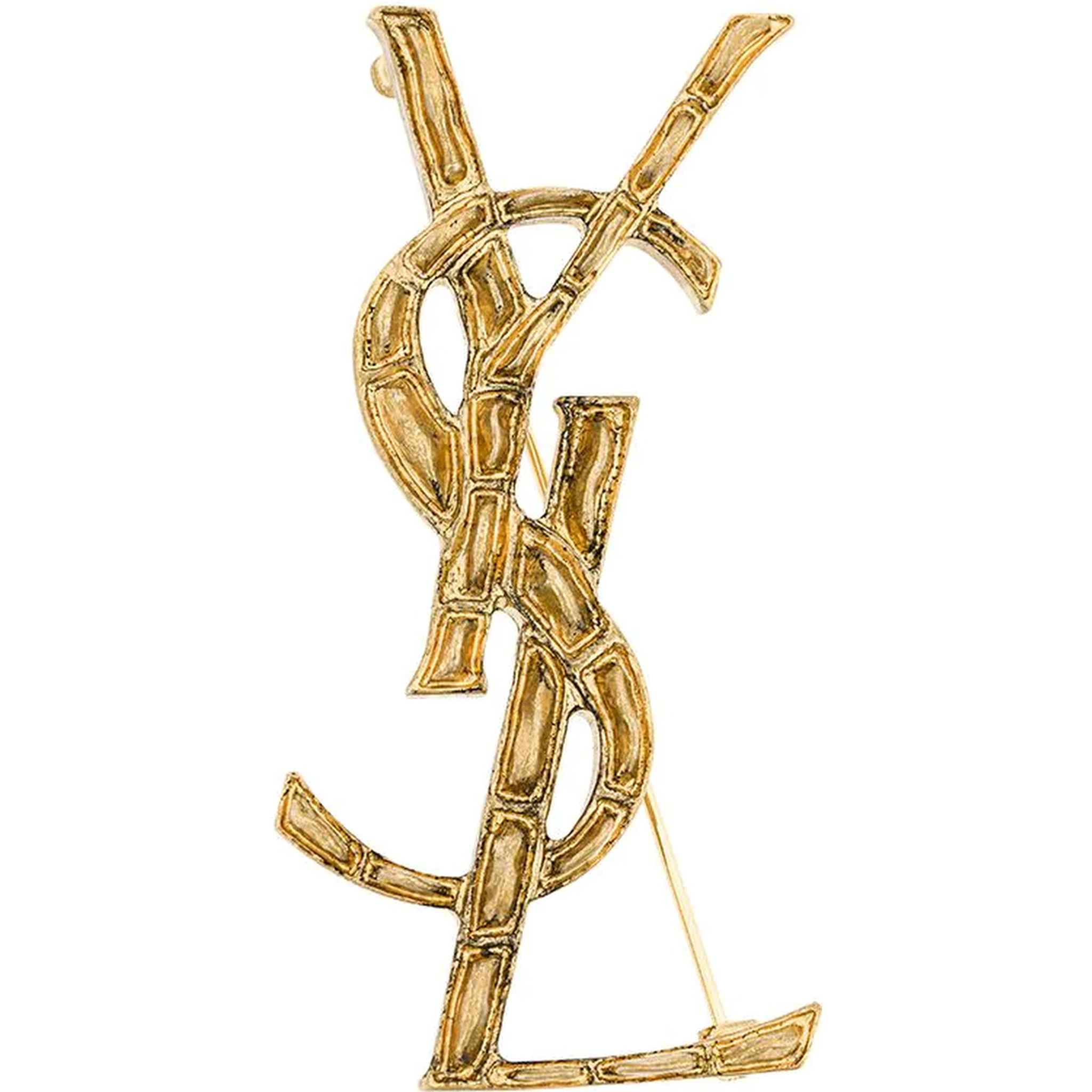 crocodile texture brooch