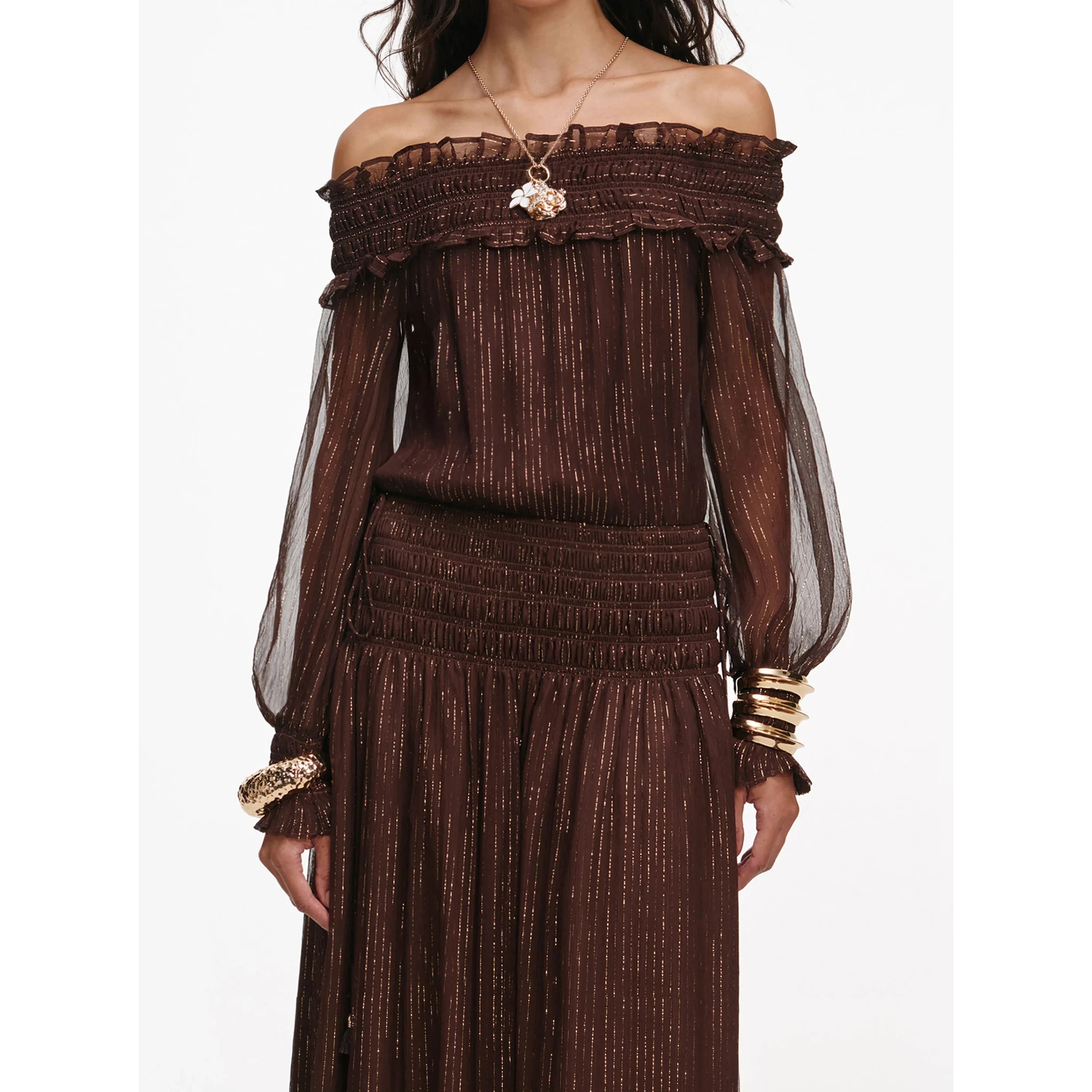 SELF PORTRAIT Dresses Brown