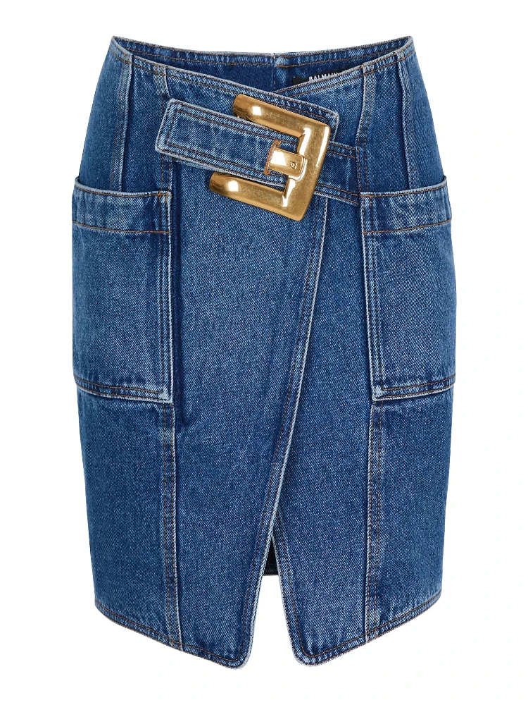 Balmain Skirts Blue alternative