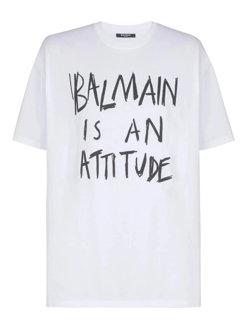 Balmain T-shirts and Polos White