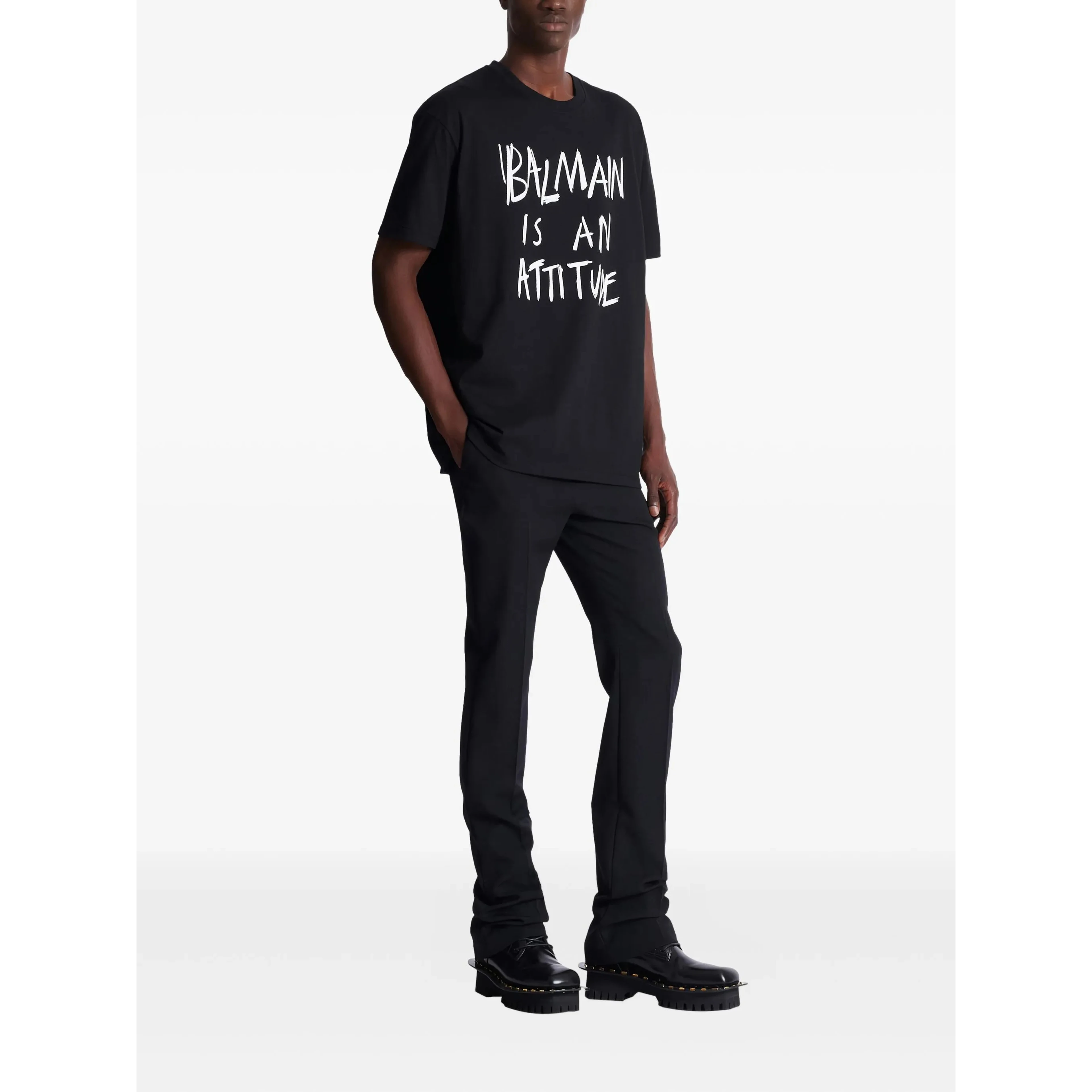 Balmain T-shirts and Polos Black