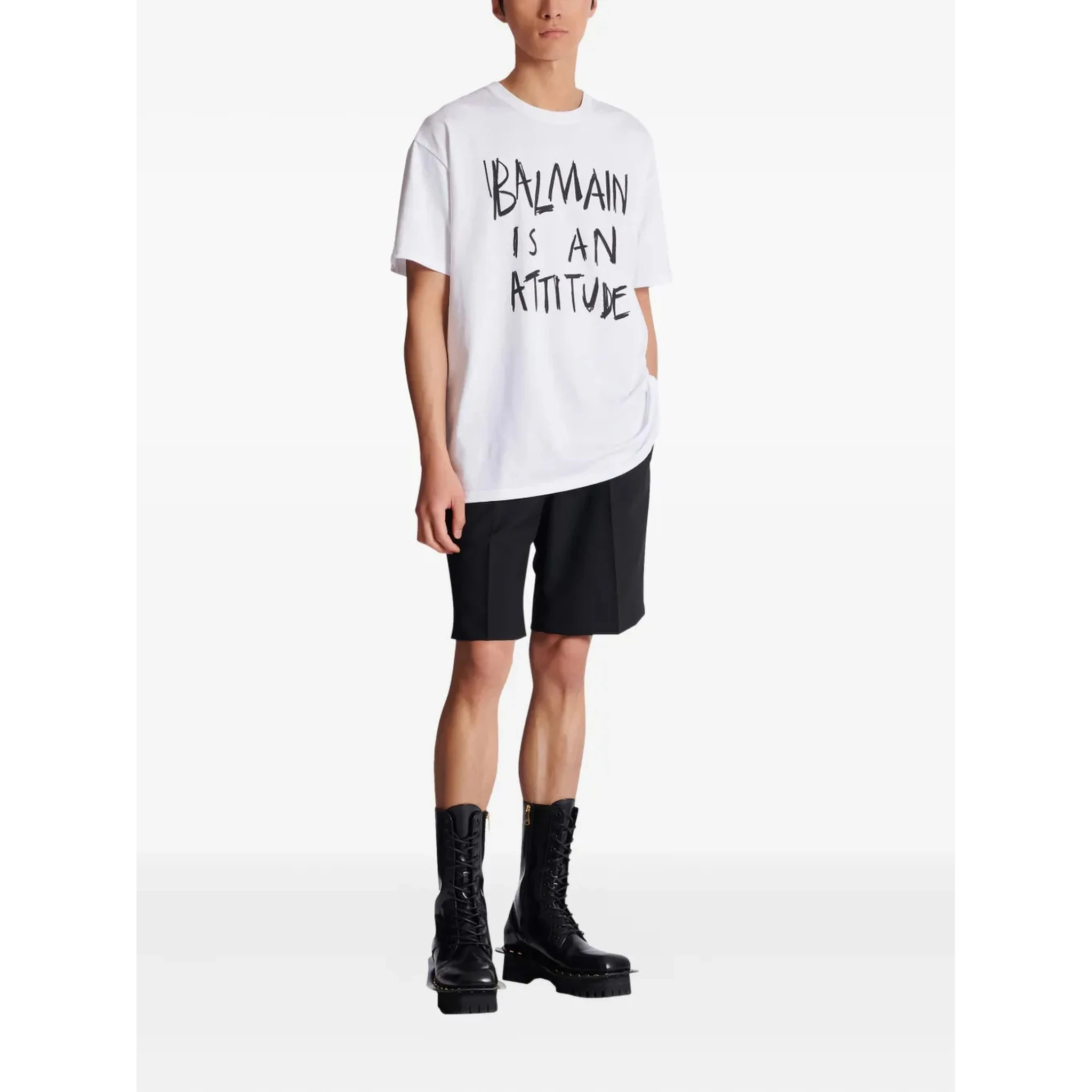 Balmain T-shirts and Polos White