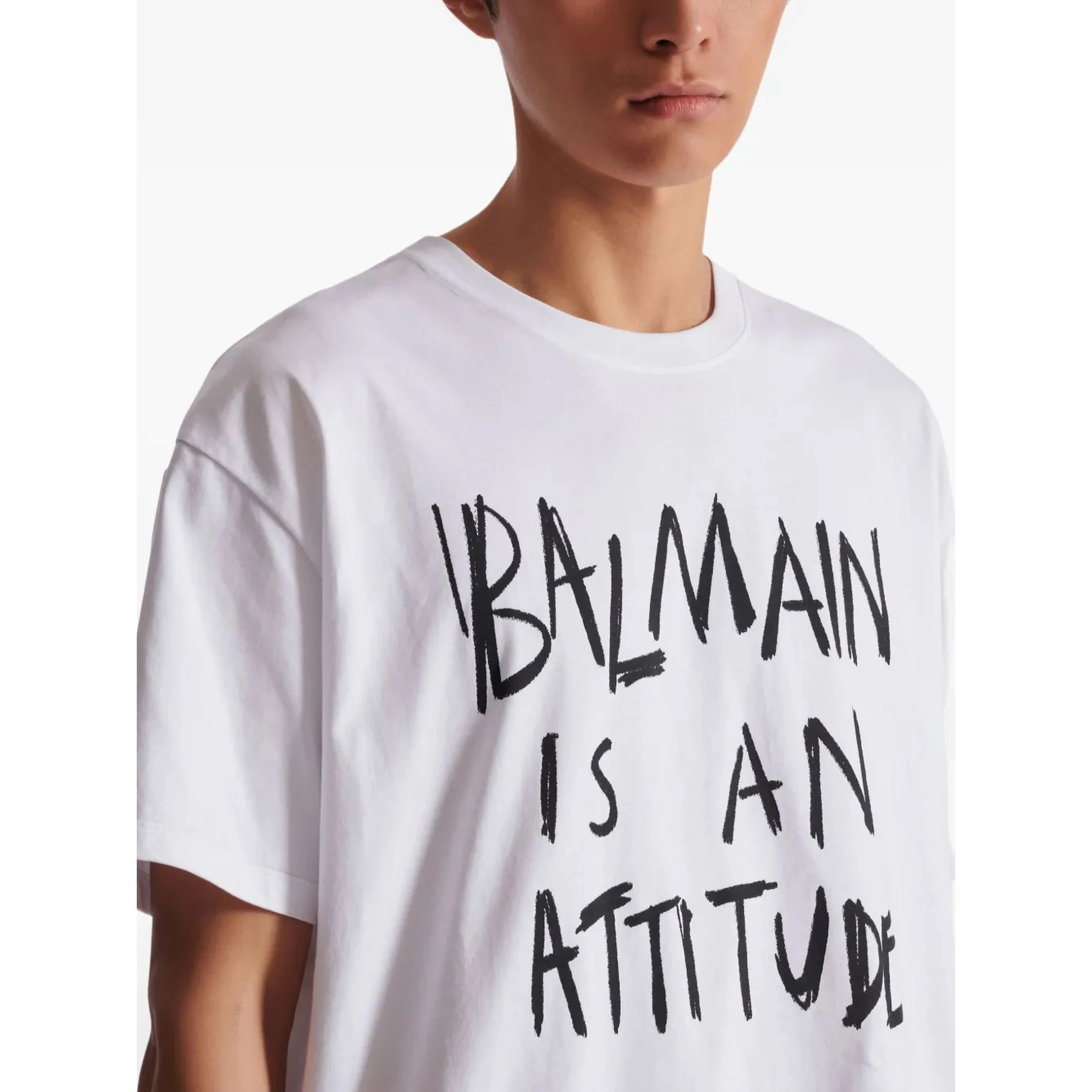 Balmain T-shirts and Polos White