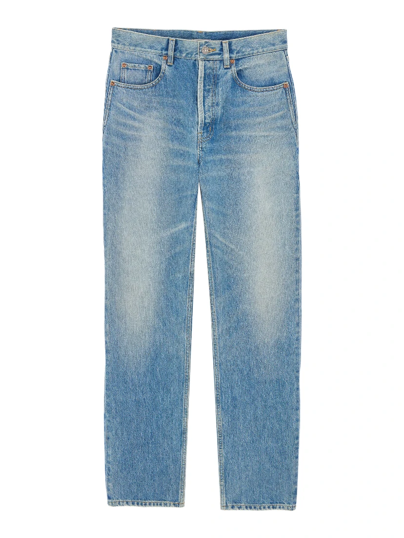 جينز سان لوران أزرق