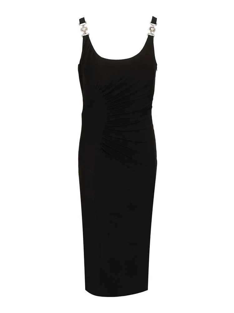 Midi dress in jersey crepe stretch