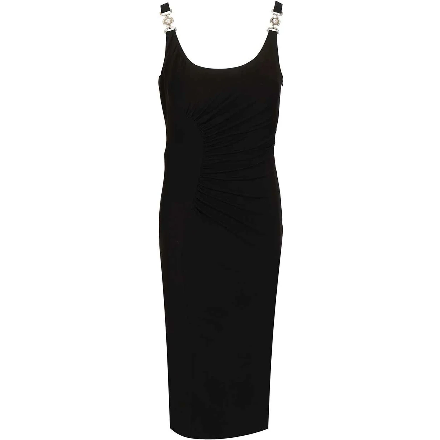 Midi dress in jersey crepe stretch