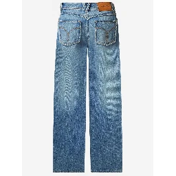 Raw cut frayed jeans