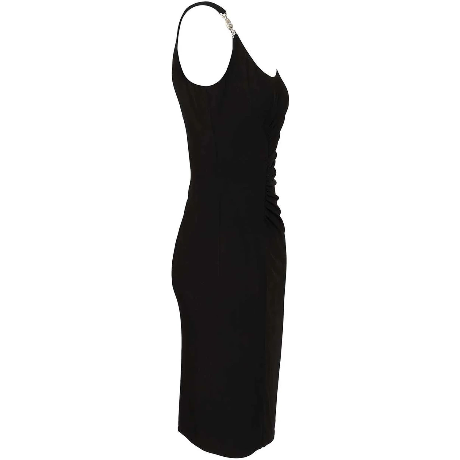 Midi dress in jersey crepe stretch