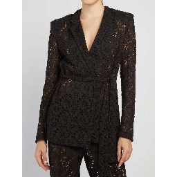 Lace jacket with slits