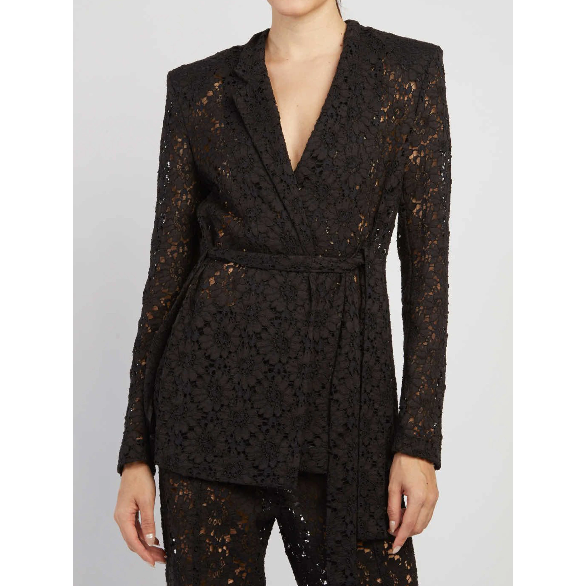 Lace jacket with slits