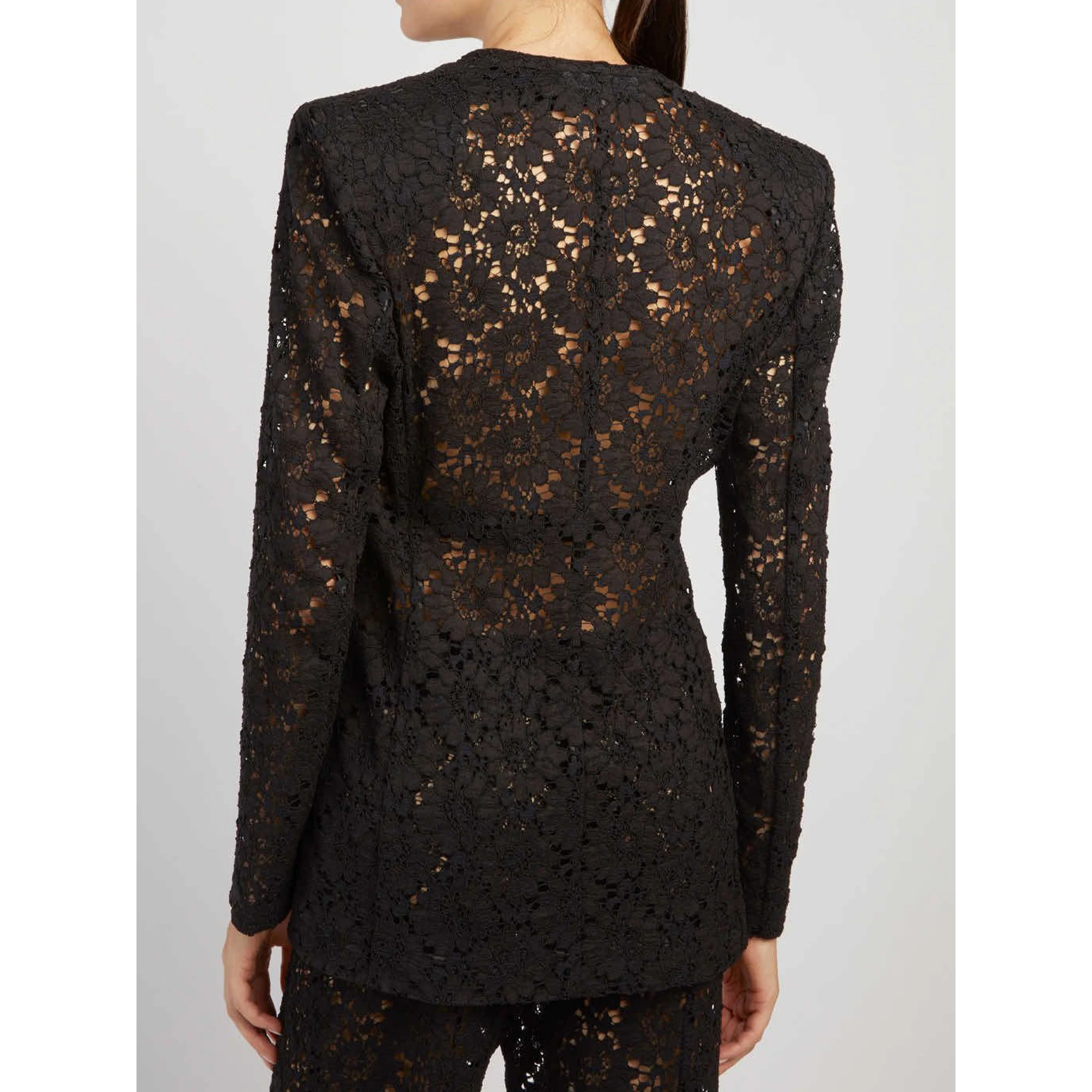 Lace jacket with slits