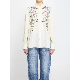 Linen shirt with embroidery