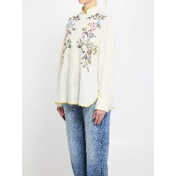 Linen shirt with embroidery