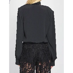 Cross-over blouse with scarf