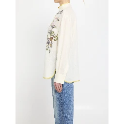 Linen shirt with embroidery