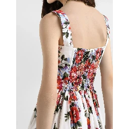 Floral print bustier midi dress