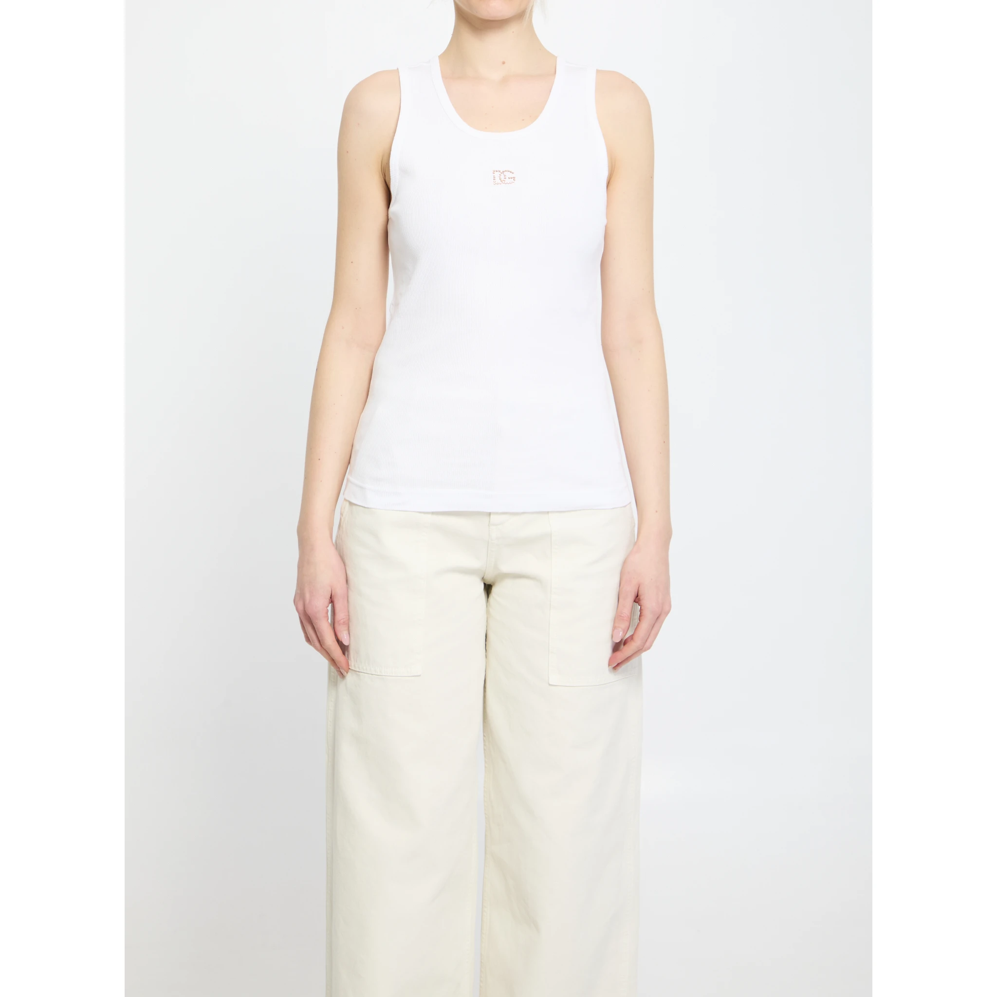 قميص داخلي مضلع بنقشة DG