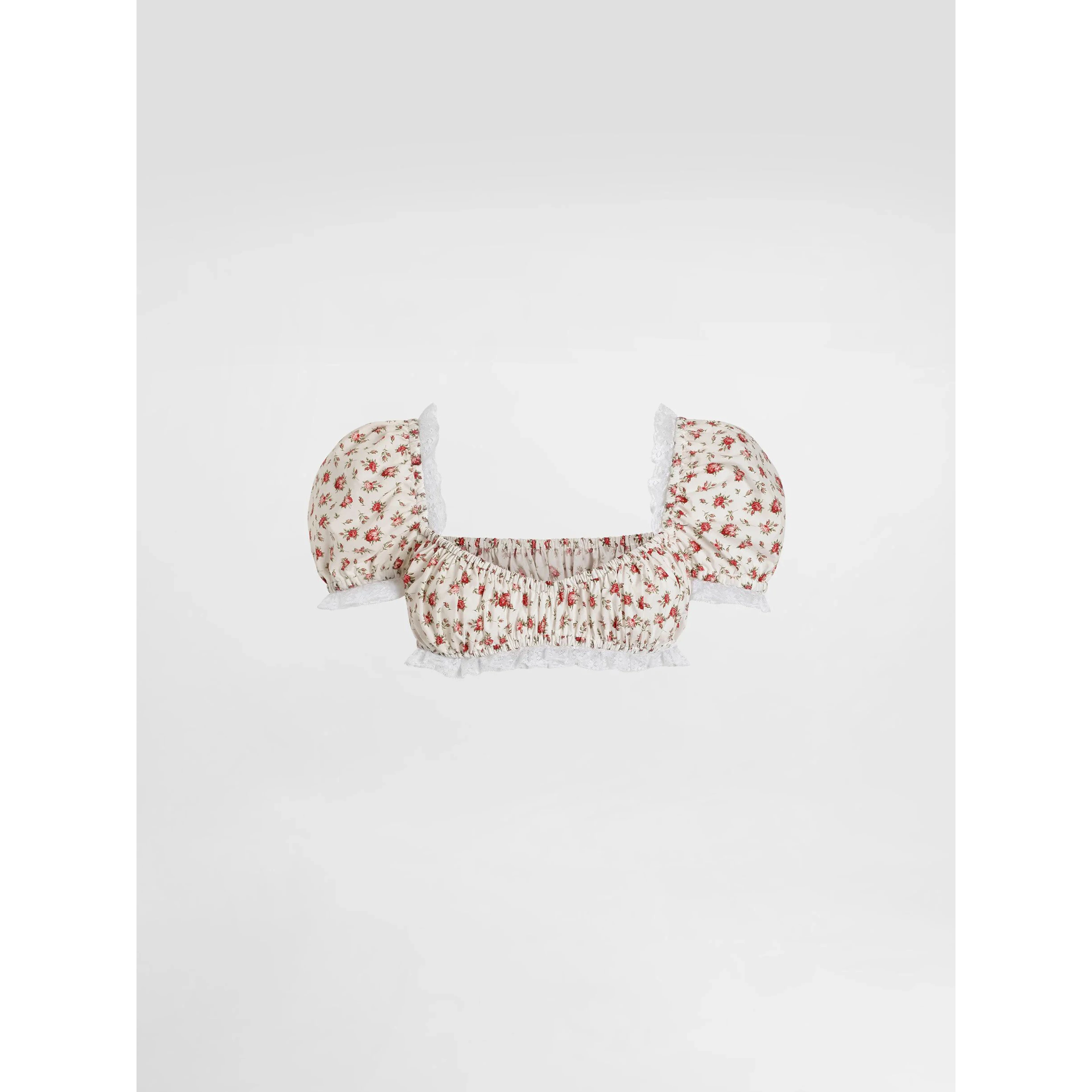 Rose print top