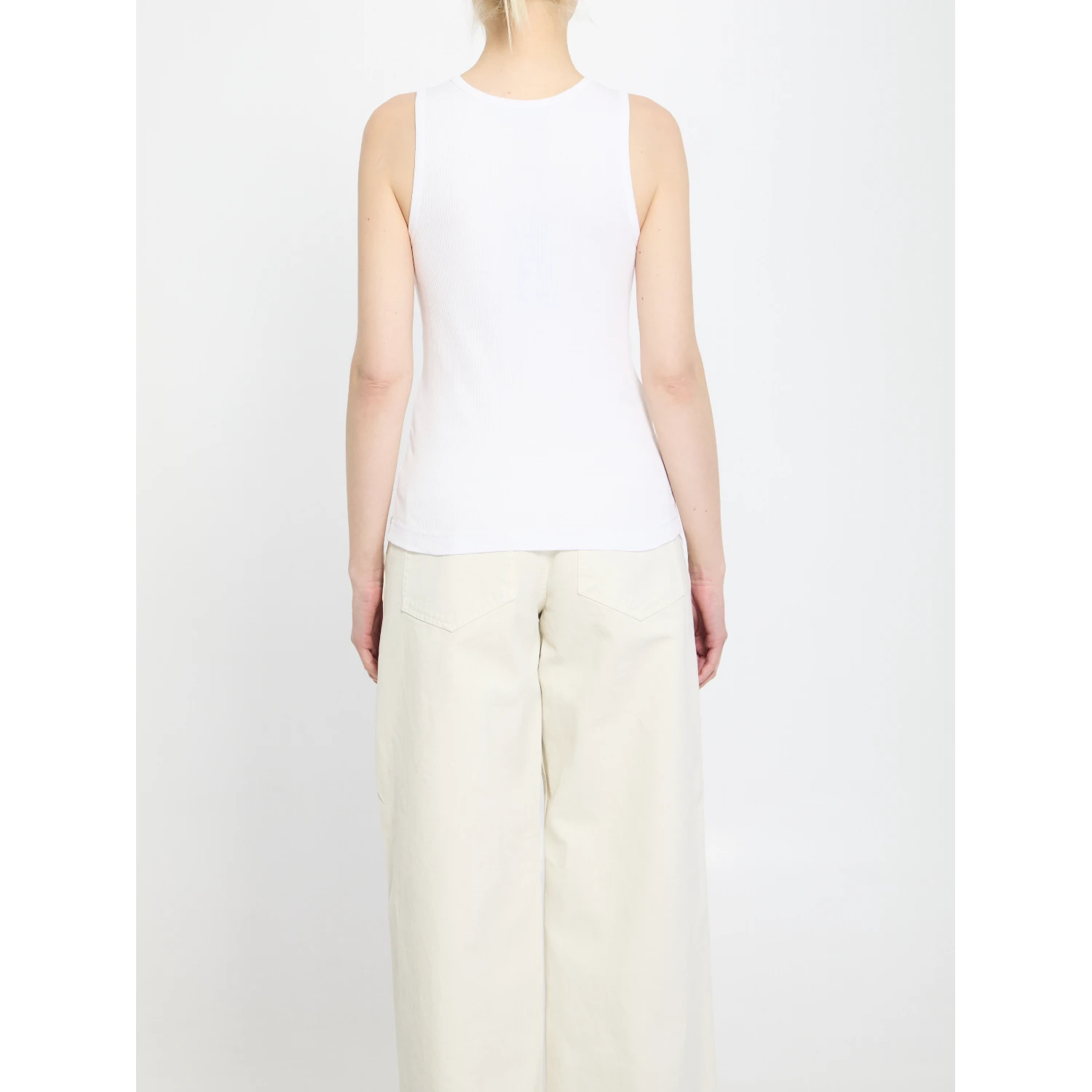 Ribbed tank top with DG