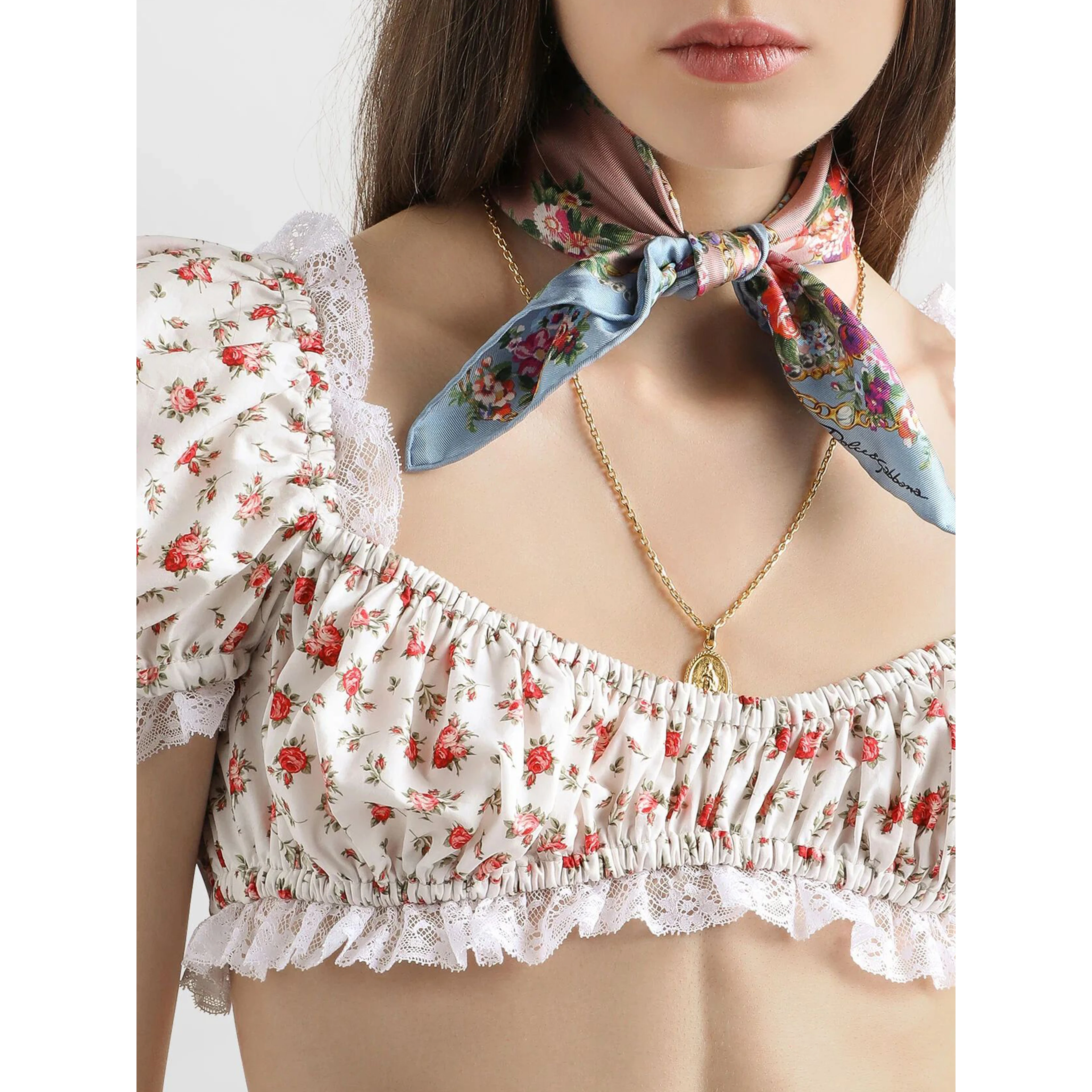 Rose print top