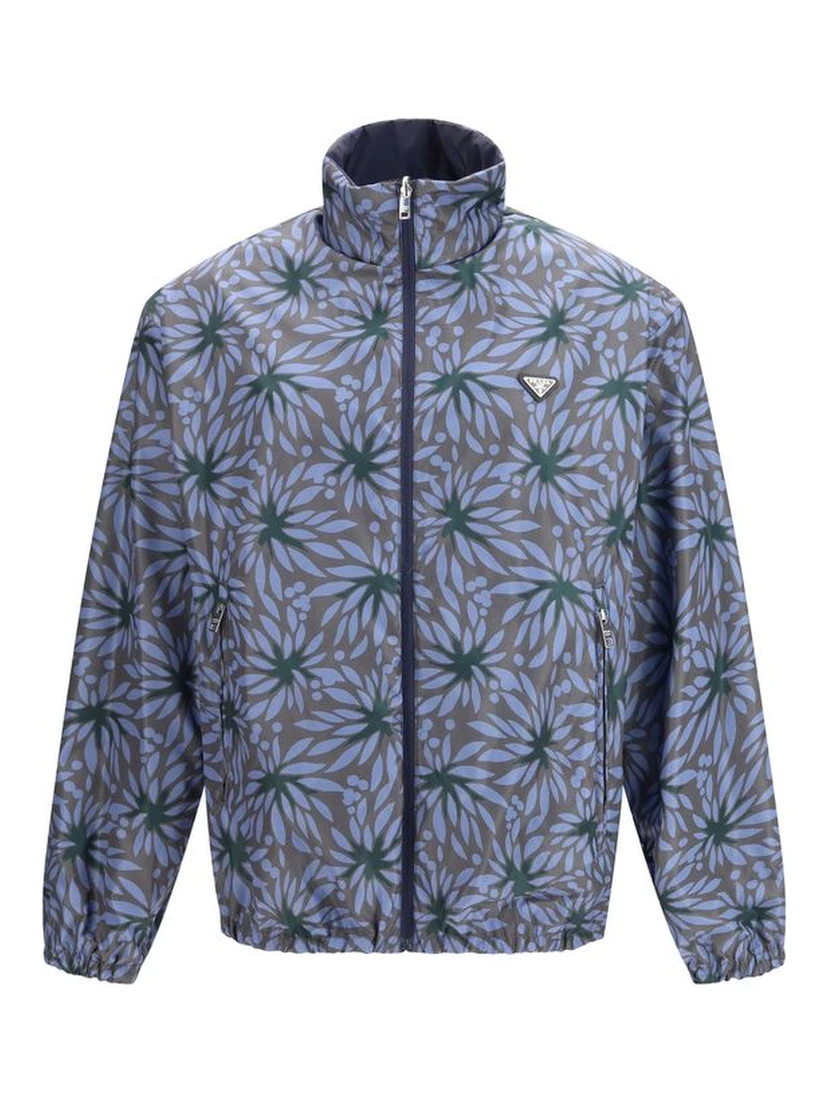 Blue Recycled Polyamide Shell Jacket