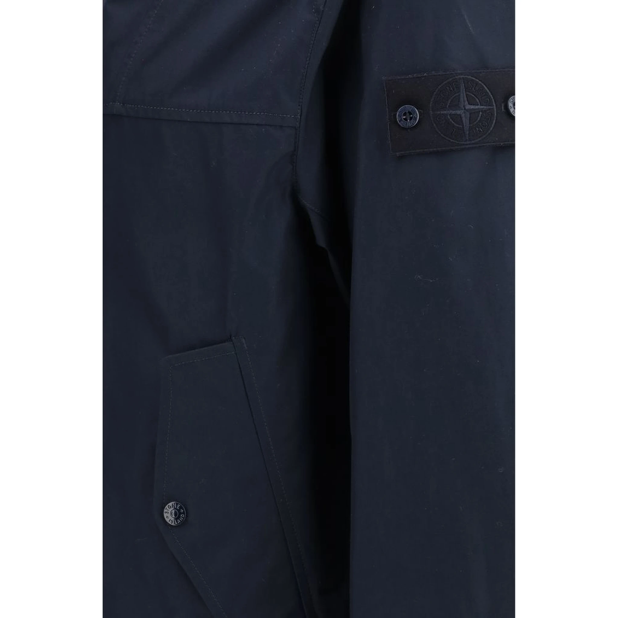 Blue Polyester Coat