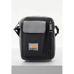 Black Polyethylene Crossbody Bag