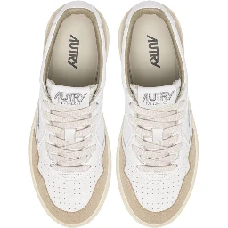 White Goatskin Low Top Sneakers