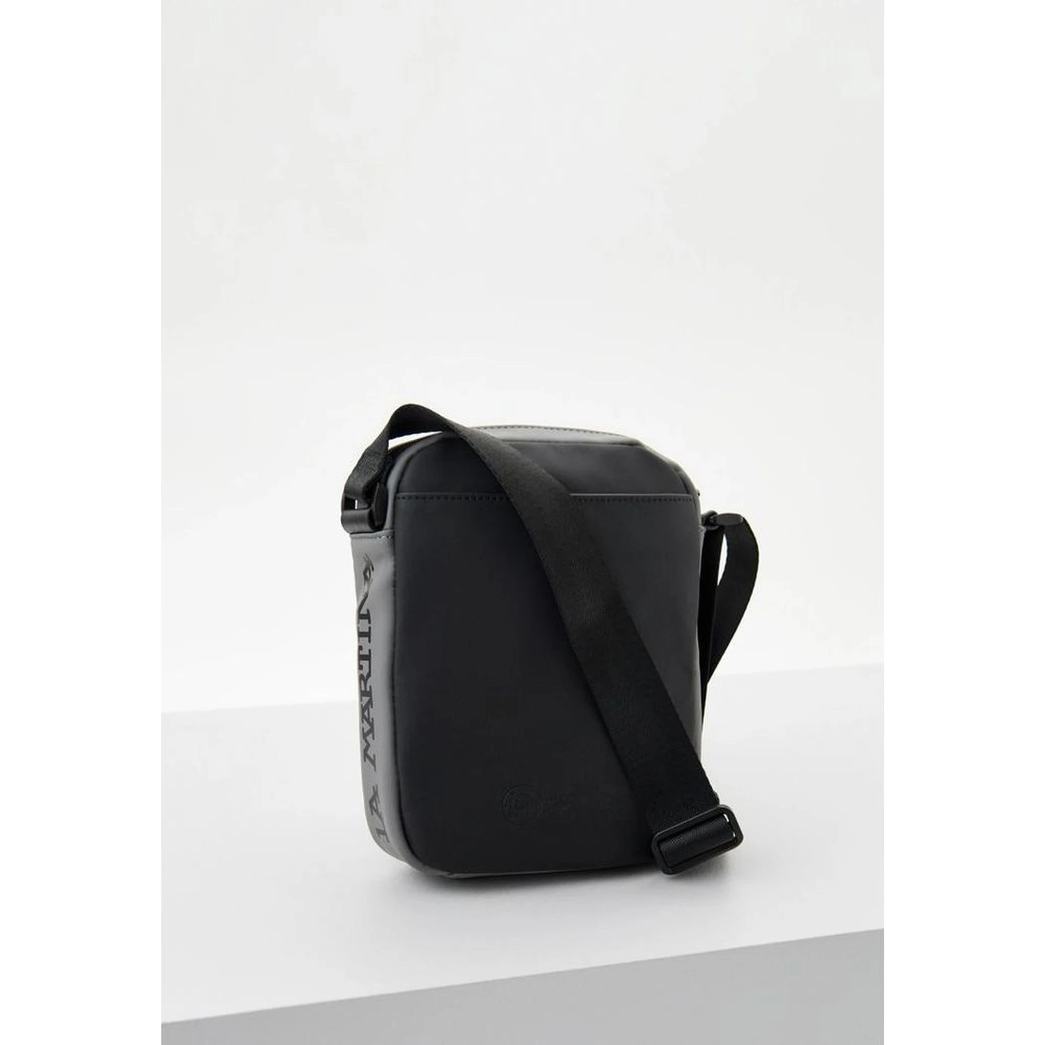 Black Polyethylene Crossbody Bag