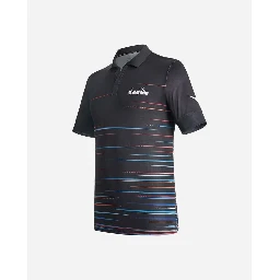 Black Polyester Polo Shirt