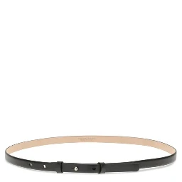 Black Leather Thin Belt