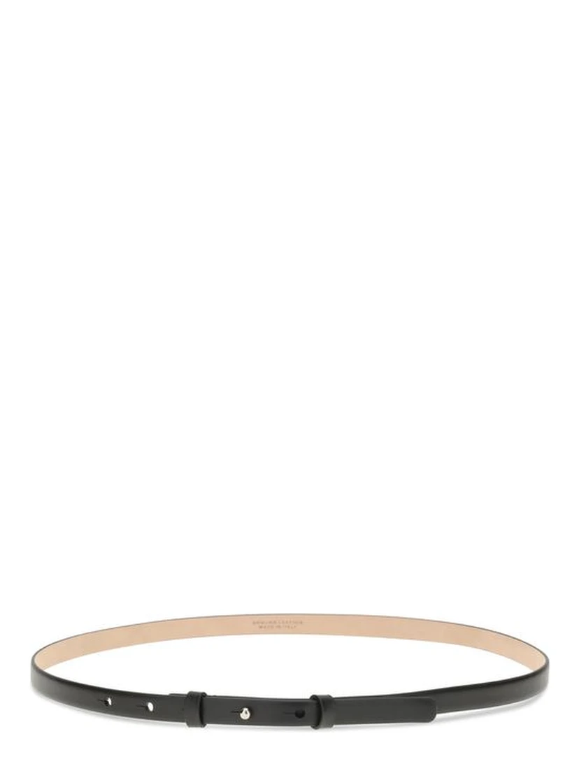 Black Leather Thin Belt