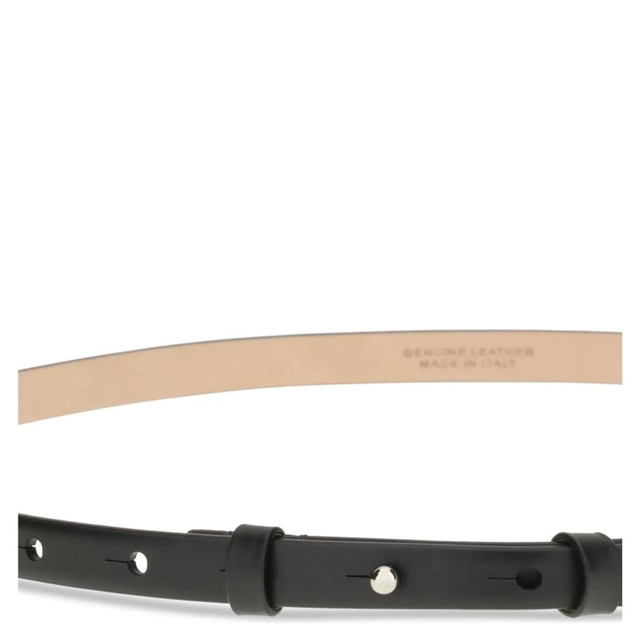 Black Leather Thin Belt