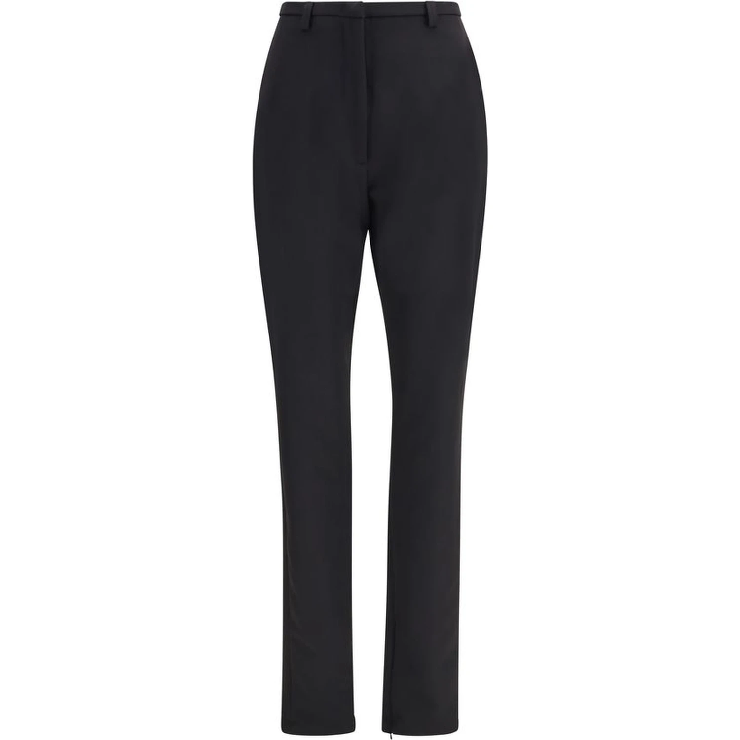Black Polyester Skinny Pants