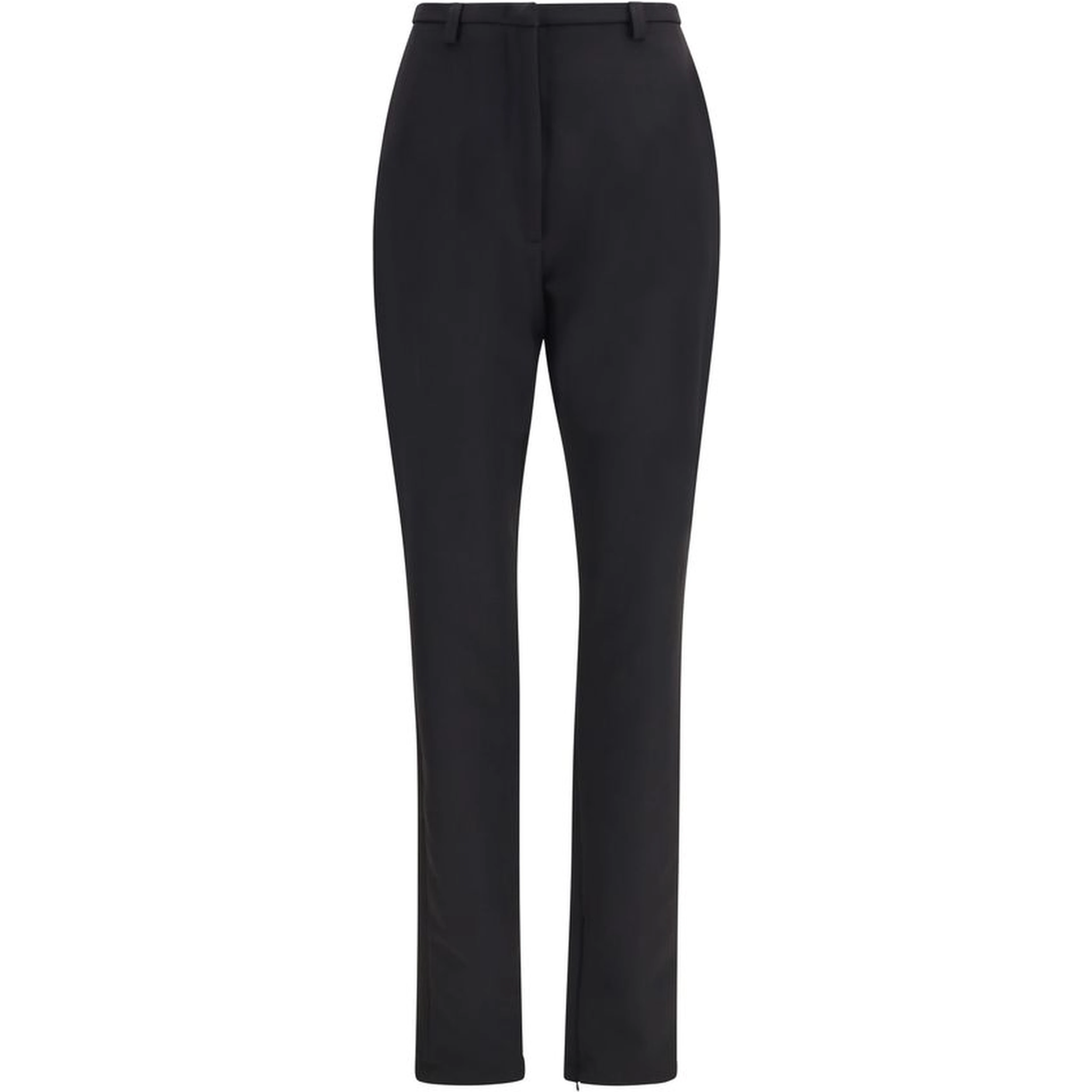 Black Polyester Skinny Pants