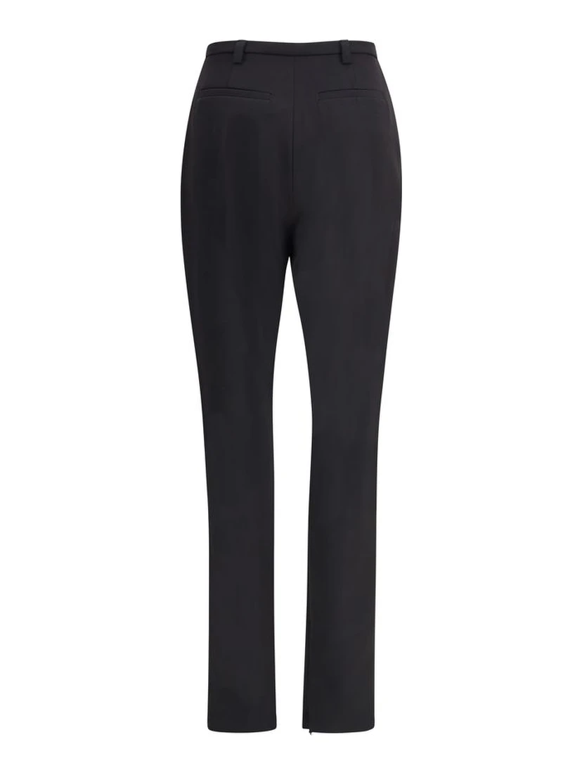 Black Polyester Skinny Pants