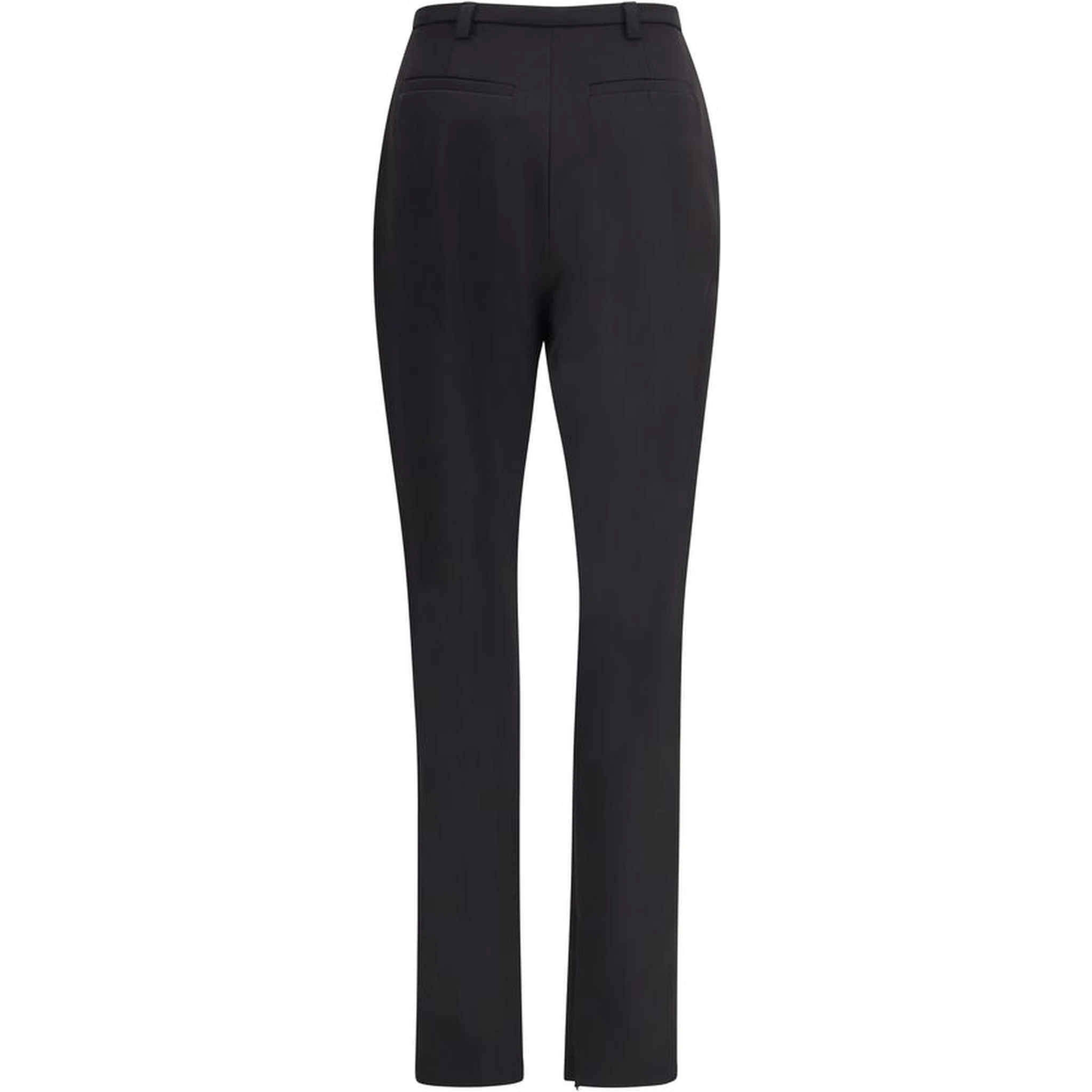 Black Polyester Skinny Pants