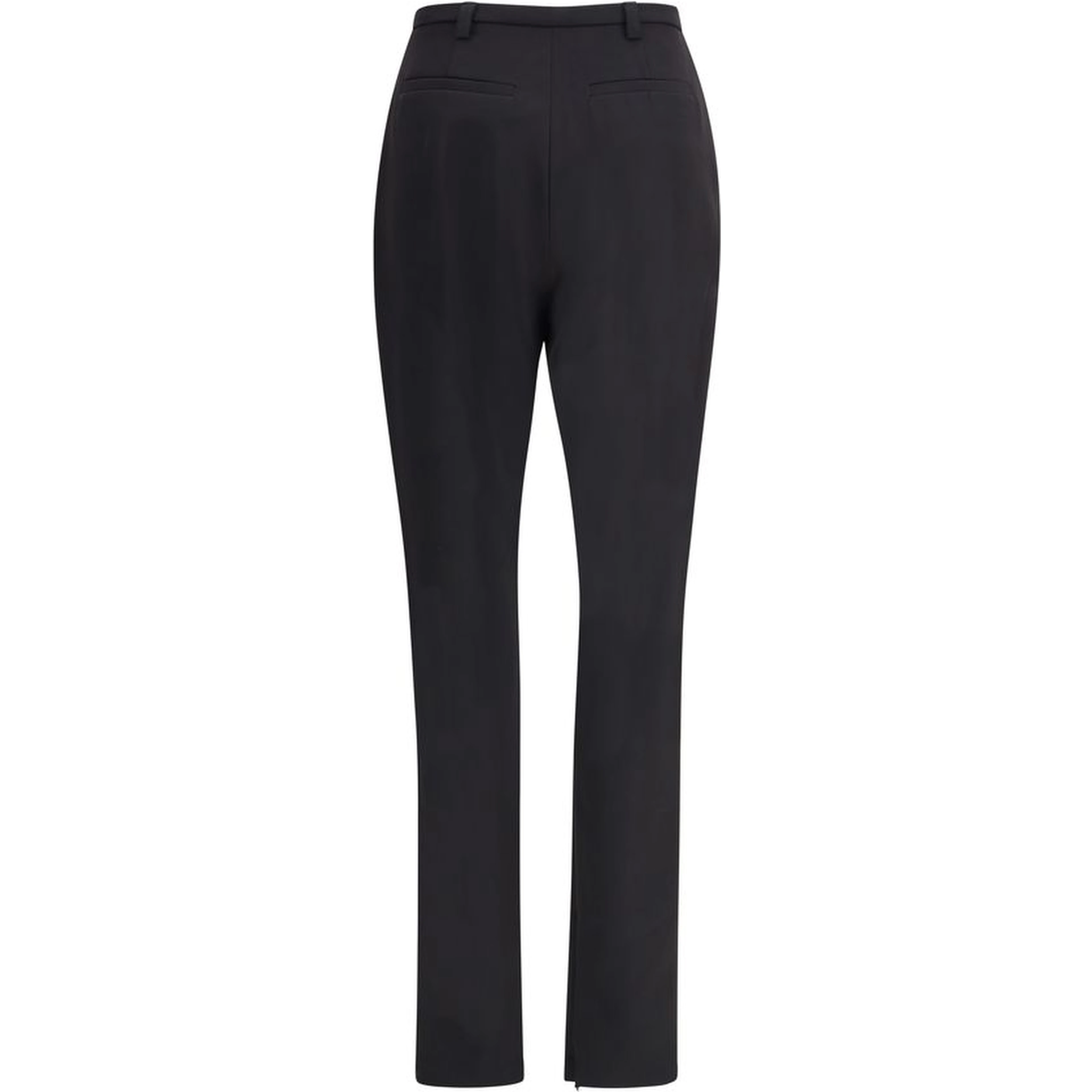 Black Polyester Skinny Pants