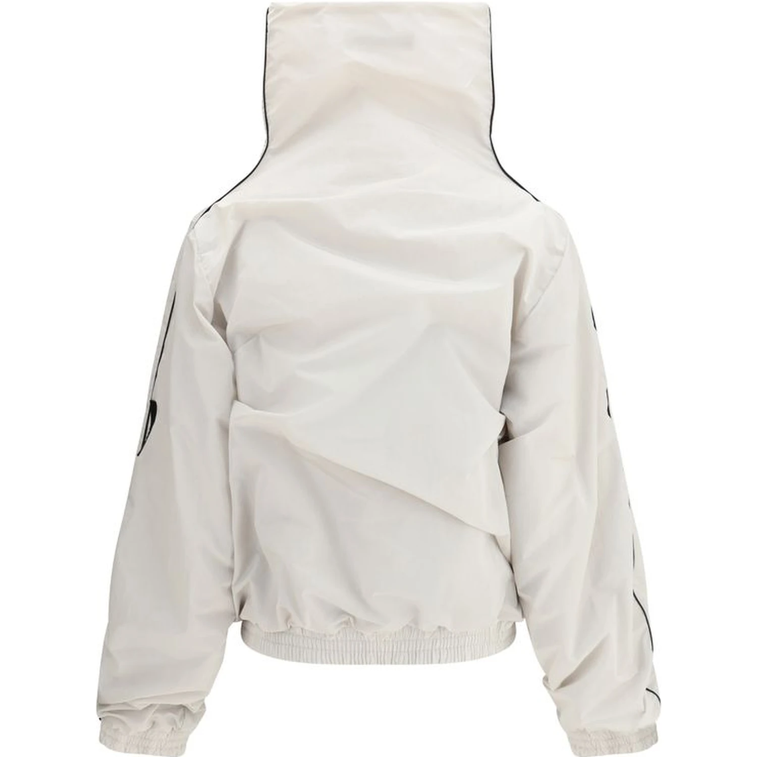 Gray Polyamide Full-Length Jacket